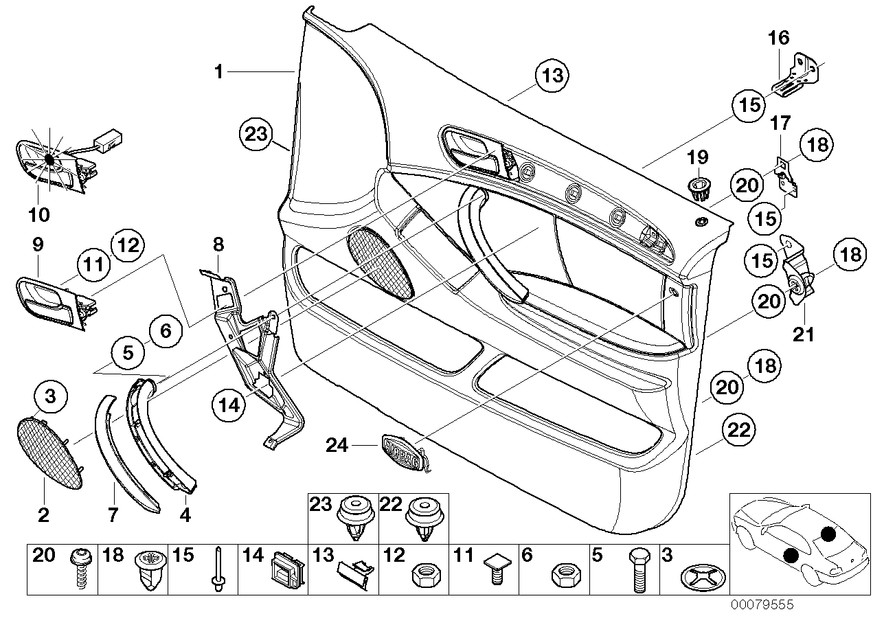 Обшивка двери x5 e53