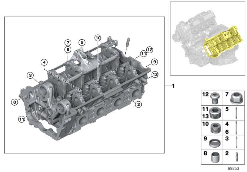 Golovka Bloka Cilindrov Bmw E65 735i N62 Sedan Bmw Etk 06 2021 Online